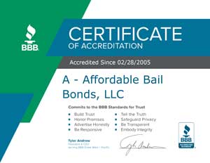 BBB Accreditation A-Affordable Bail Bonds